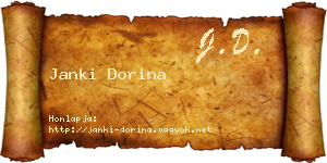 Janki Dorina névjegykártya