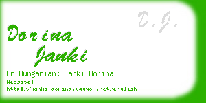 dorina janki business card